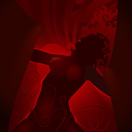 Background with a body of the sexy woman in night light Eps8のイラスト素材