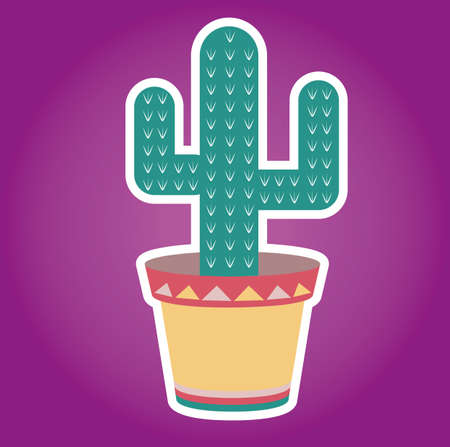 Potted cactusのイラスト素材
