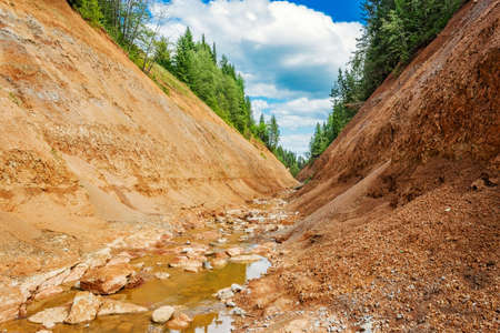Kopan - a man-made channel in the Perm region of Russiaの写真素材