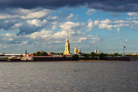 Peter and Paul Fortress and the Cathedral in Saint-Petersburg. Russiaの写真素材