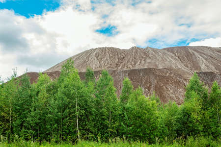 Waste heap near the mines in the Urals. Russiaの写真素材