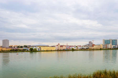 Panorama of Kazan. View of the city from the river bank.の写真素材