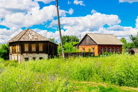 russian village housesの写真素材