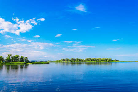 River volga with islandsの写真素材