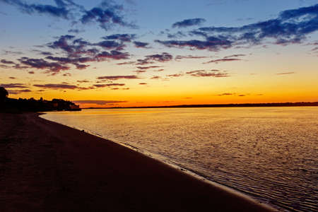 river at sunset