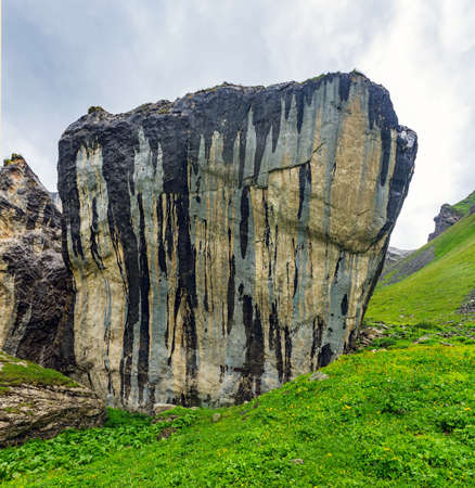 valley in the caucasus mountains on a summer day