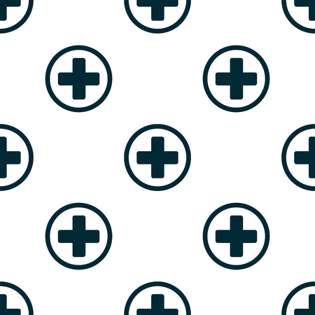 Seamless pattern of the first aid isolated on white background Flat design Vector Illustrationのイラスト素材