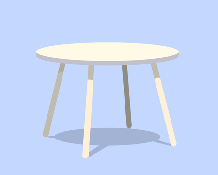 A round table for modern living room reception vector illustration.のイラスト素材