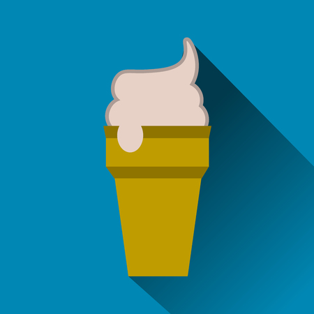 Ice Cream icon Flat  illustration with long shadowの写真素材