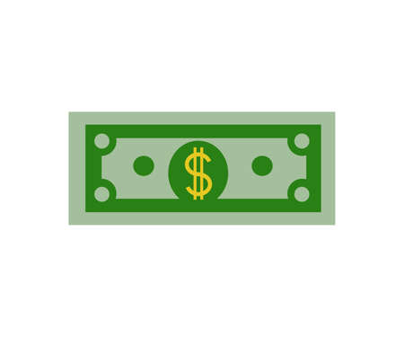 Money bill cash icon on white background Flat design  Illustrationの写真素材