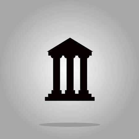 Bank building pillar sign icons,  illustration. Flat design styleの写真素材