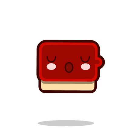 Ketchup sauce cartoon character icon kawaii fast food Flat design Illustrationの写真素材