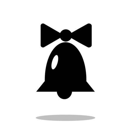 Silhouette christmas bell flat icon, simple  design symbol for illustration New Year EPSの写真素材