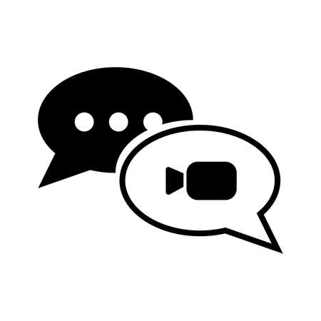 Chat Icon in trendy flat style isolated on white background. Speech bubble symbol for your web site design, logo, app, UI. Vector illustration, EPS10.の写真素材