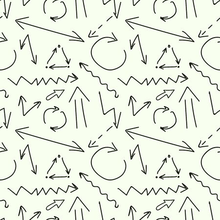 Arrows chalk seamless pattern on the background . Abstract Flat design  Illustrationの写真素材