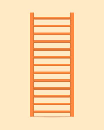 Gymnastics Wall Bars Ladder. Swedish Staircase Sports Wall Gym Tool. Flat design, vector illustration EPS10の写真素材