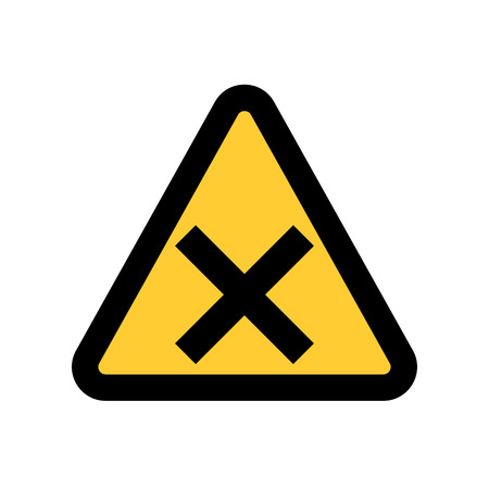 Hazard warning attention. symbol icon vector illustrationのイラスト素材