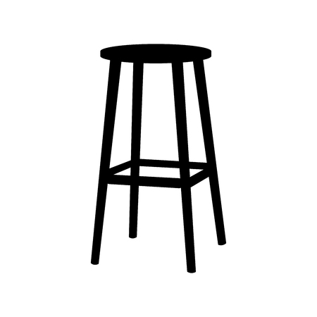 Chair symbol on white background.Bar Stool icon Element In Trendy Style. Vector flat illustration EPSのイラスト素材