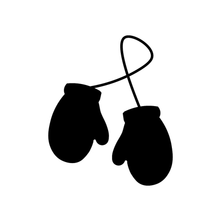 Winter mittens iconのイラスト素材
