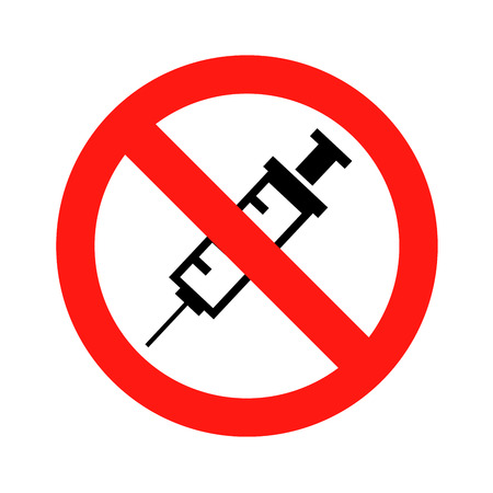 No drugs allowed symbol icon illustrationの写真素材