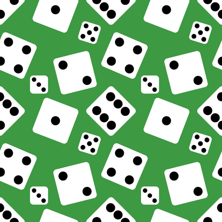 Seamless Pattern Background of lucky Dices. Flat design  Illustration EPSの写真素材