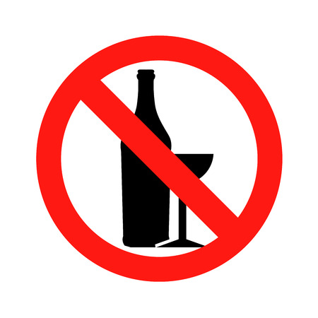 No alcohol No drunk sing symbol icon  illustration epsの写真素材