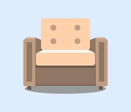 Armchair . Colorful armchair icon for your design. Realistic Modern armchair isolated Illustration.の写真素材