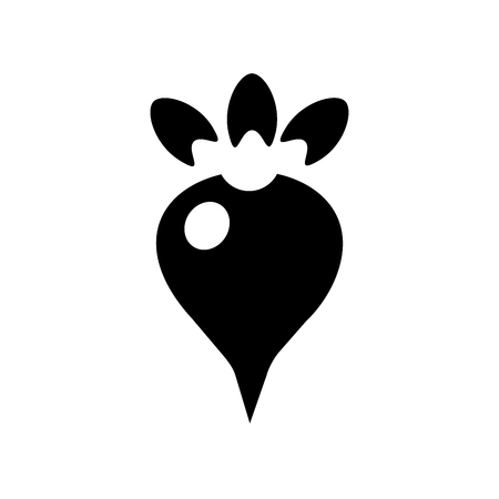 Beet root Icon in trendy flat style isolated on white background. symbol for your web site design.のイラスト素材