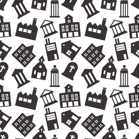 Buildings icon Seamless Pattern  Background, JPG JPEG,EPS Logo design yes Download Face book Social media EPSの写真素材