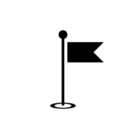 Flag Isolated Flat Web Mobile Icon Vector Sign Symbol Button Element Silhouette illustrationのイラスト素材