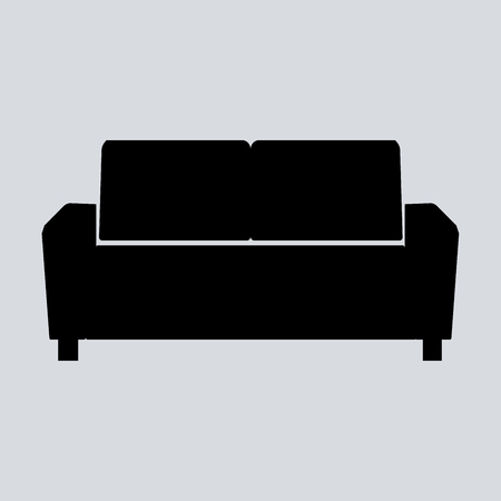 Sofa  illustration isolated on gray background. Soft sofa icon. Old style sofa icon. Divan sofa  icon. EPSの写真素材