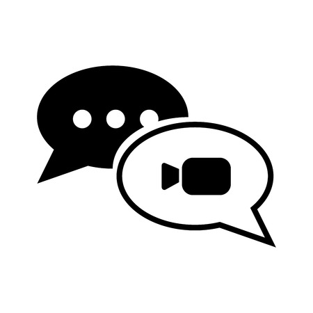 Chat Icon in trendy flat style isolated on white background. Speech bubble symbol for your web site design, logo, app, UI.  illustration, .の写真素材