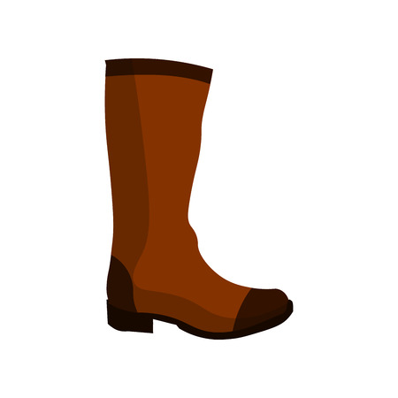 Boots icon hight leather on a white background vector illustrationの写真素材