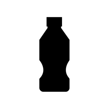 Water plastic bottle icon. Soda. Lemonade Isolated Flat Web Mobile Vector Sign Symbol Button Element Silhouette illustration EPSのイラスト素材