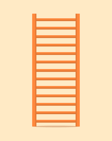 Gym tool with sports wall mounted with ladder illustration.の写真素材