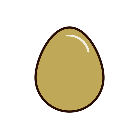 Oval egg icon flat illustration vector for web isolated on white background.のイラスト素材
