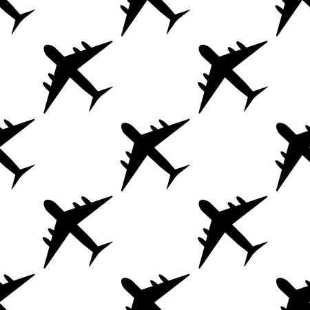Plane pattern. Simple illustration of plane vector pattern  on white background.のイラスト素材