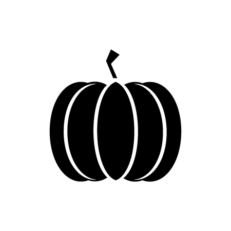 Pumpkin Icon in trendy flat style isolated on white background. symbol for your web site design logo, app, UI. Flat design Illustrationの写真素材