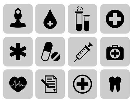 Medical icons set. First aid symbol. illustration flatの写真素材