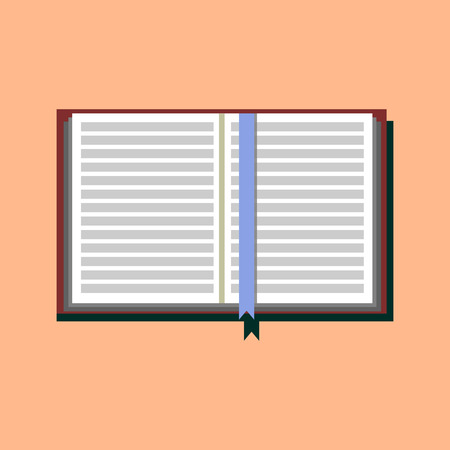 Open book vector icon in a flat style.のイラスト素材