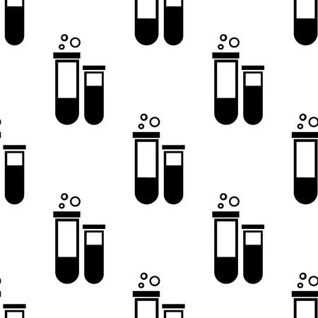 Test-tube on white background, seamless pattern vector illustration EPSのイラスト素材