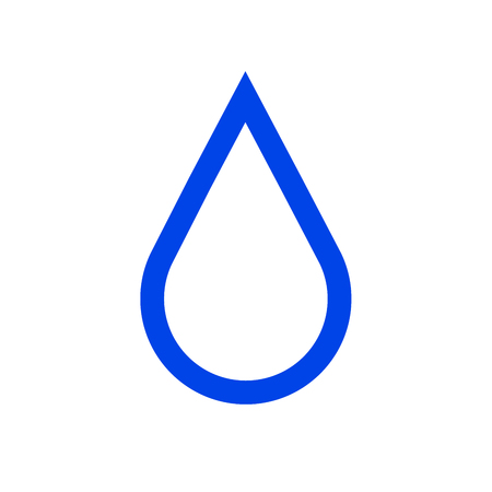 Water drop outline icon, vector illustration, modern minimal flat design style.のイラスト素材