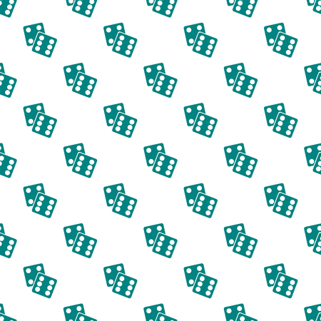 Gambling Dices Seamless Pattern on White Background Icon Vector Illustration EPSの写真素材
