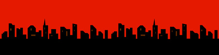The silhouette of the city in a flat style. Modern urban landscape.vector illustration EPSの写真素材
