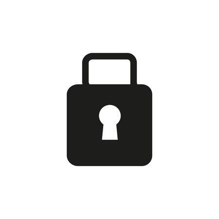 Lock Icon in trendy flat style isolated on grey background. Security symbol for your web site design,  app, UI. Vector illustrationの写真素材