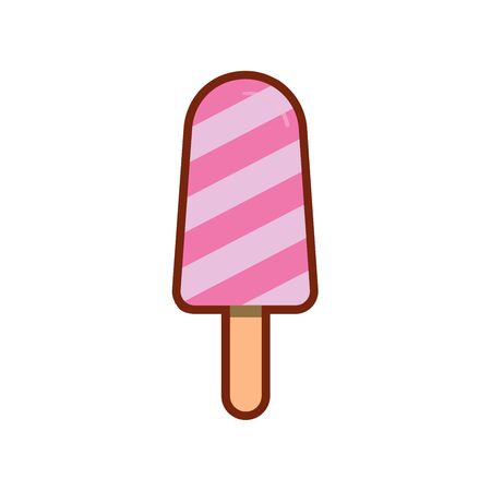Ice cream icon isolated. Modern sweet vanilla desert sign.のイラスト素材