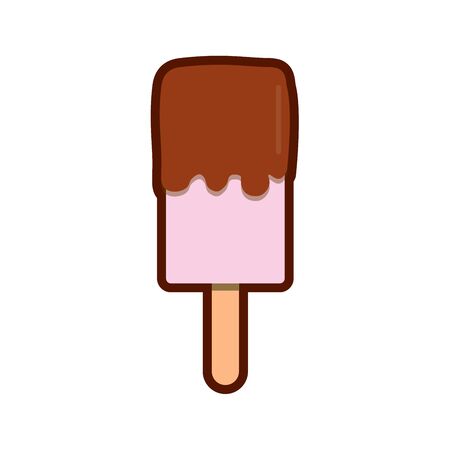 Ice cream icon isolated. Modern sweet vanilla desert sign. Trendy vector symbol for web site design, button to mobile app.のイラスト素材