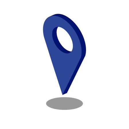 Map Pointer symbol. Flat Isometric Iconのイラスト素材