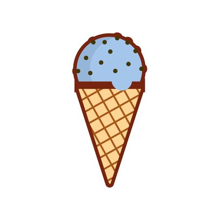 Ice cream cone icon isolated. Trendy Flat style for graphic design, Web site, social media, UI, mobile upp, EPS10 Vector illustrationのイラスト素材
