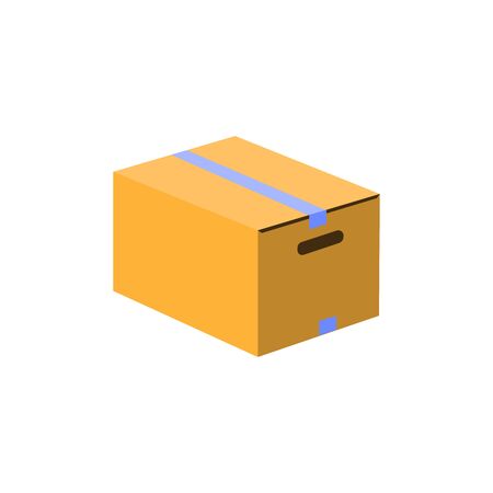 Box icon . Flat design style. Parcel simple silhouette. Modern, minimalist. Web site page and mobile app design  element. illustrationの写真素材